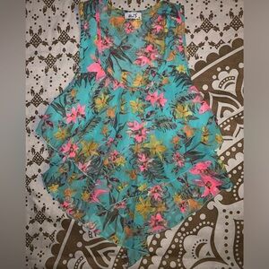 Womens sheer floral blouse